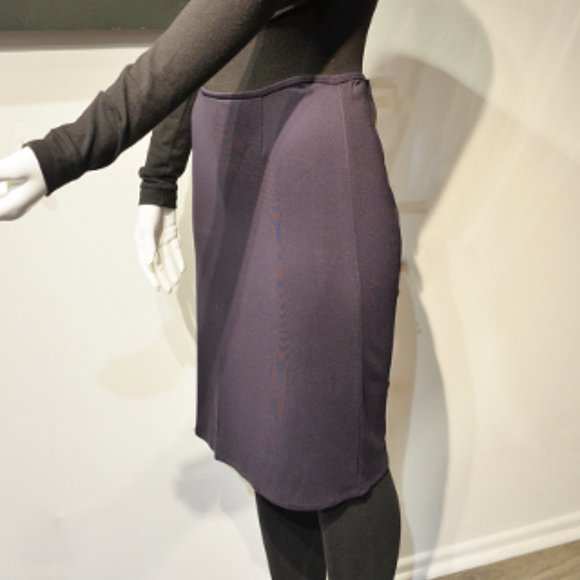 Vintage 90's Matte Jersey Slim Skirt - Picture 5 of 8